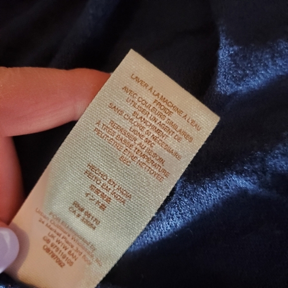 Free People Fiesta Nueva Floral Embroidered Navy Blue Tunic Top Retail $128.00 - Picture 15 of 17